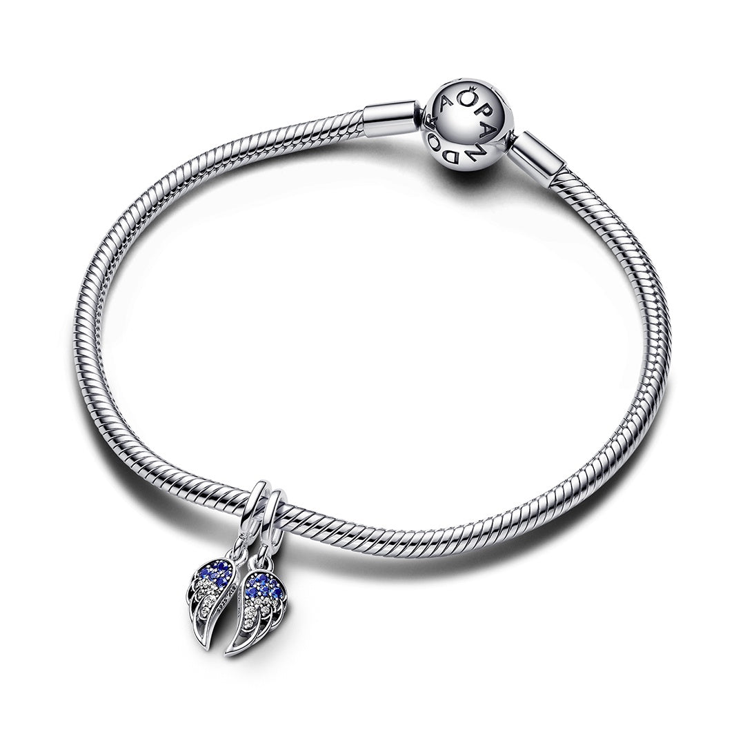 Sparkling Splitable Angel Wings Dangle Charm