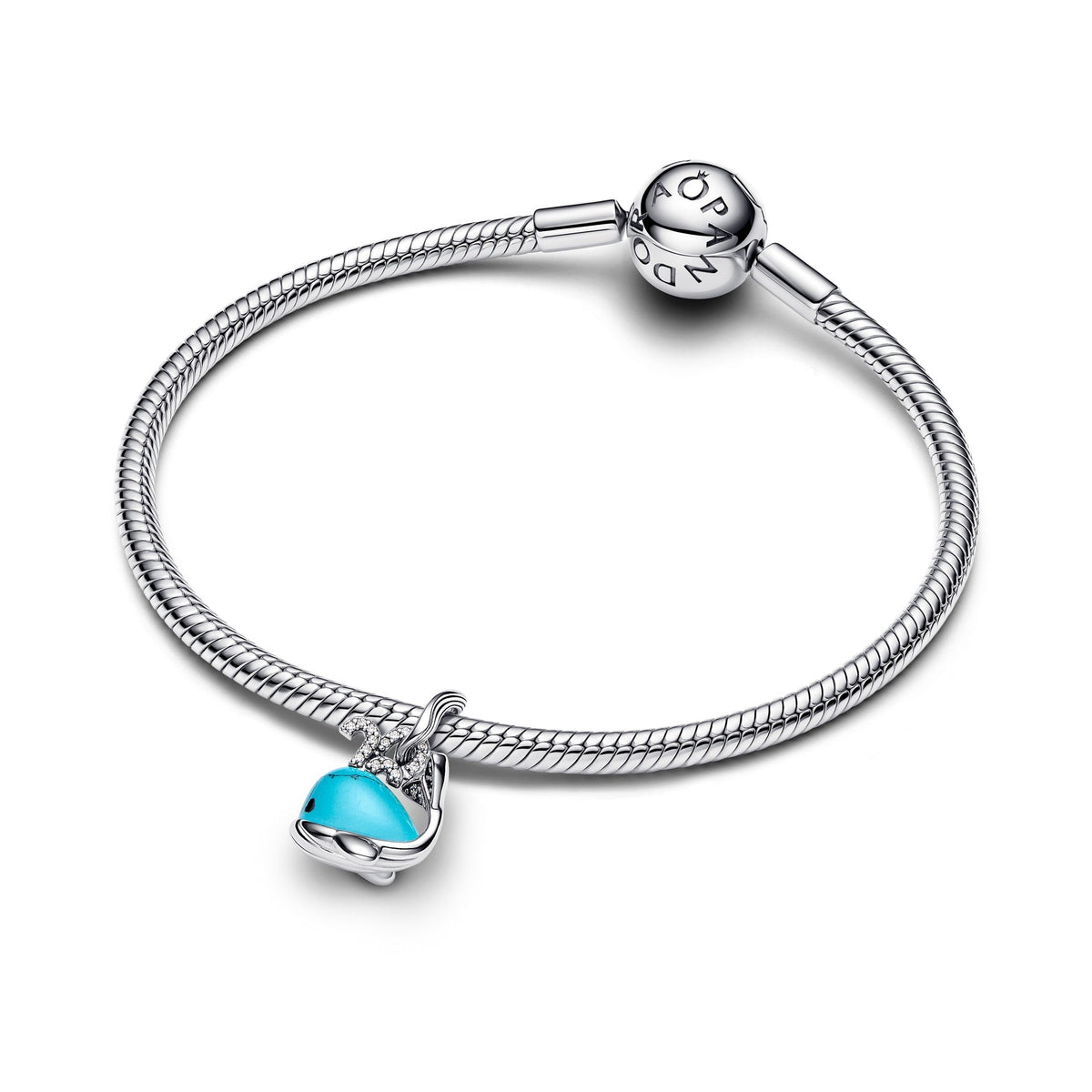 Pandora Turquoise-colored Whale Dangle Charm