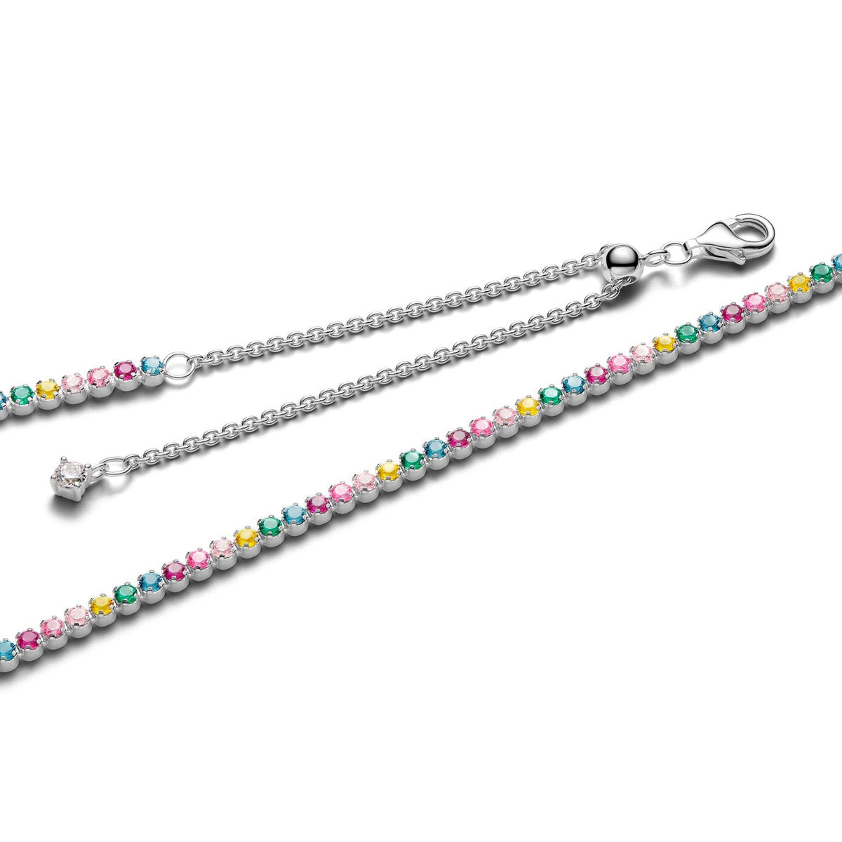 Pandora Rainbow Tennis Necklace