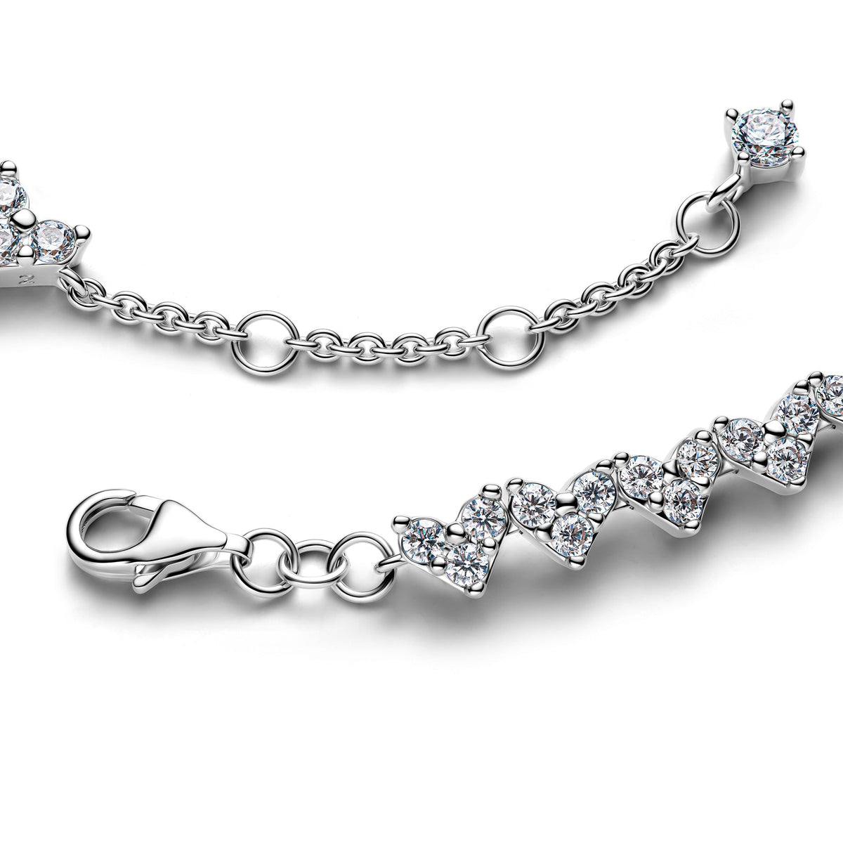 Pandora Triple Stone Heart Bracelet