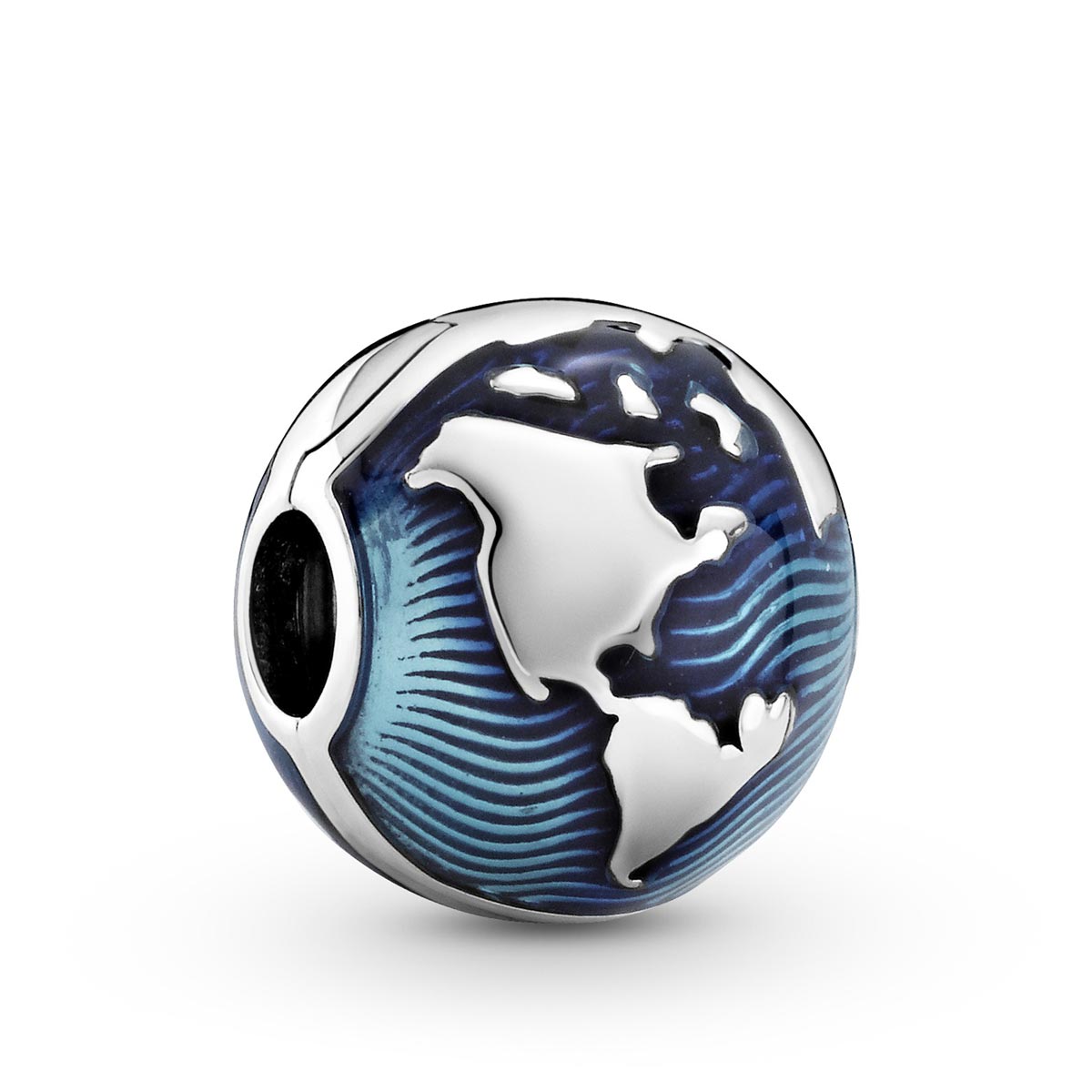 Pandora Blue Globe Clip Charm