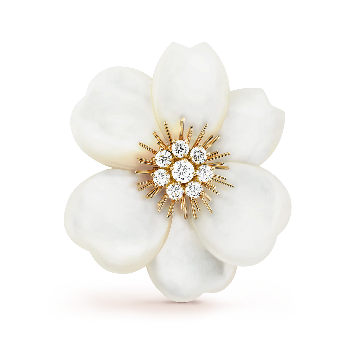 Van Cleef & Arpels Rose de Noël Collection Large Christmas Rose Brooch