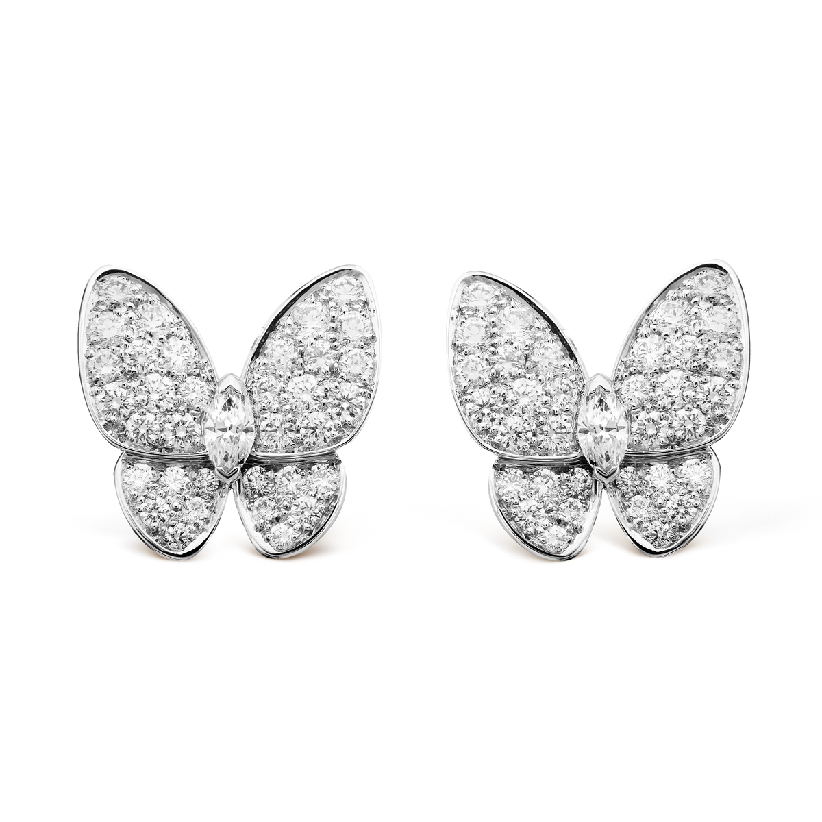 Van Cleef & Arpels Two Butterfly collection butterfly earrings