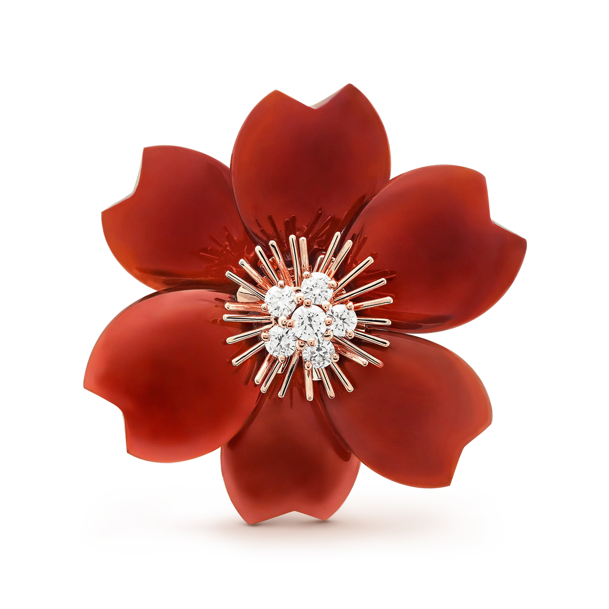 Van Cleef & Arpels Rose de Noël Collection Medium Christmas Rose Brooch