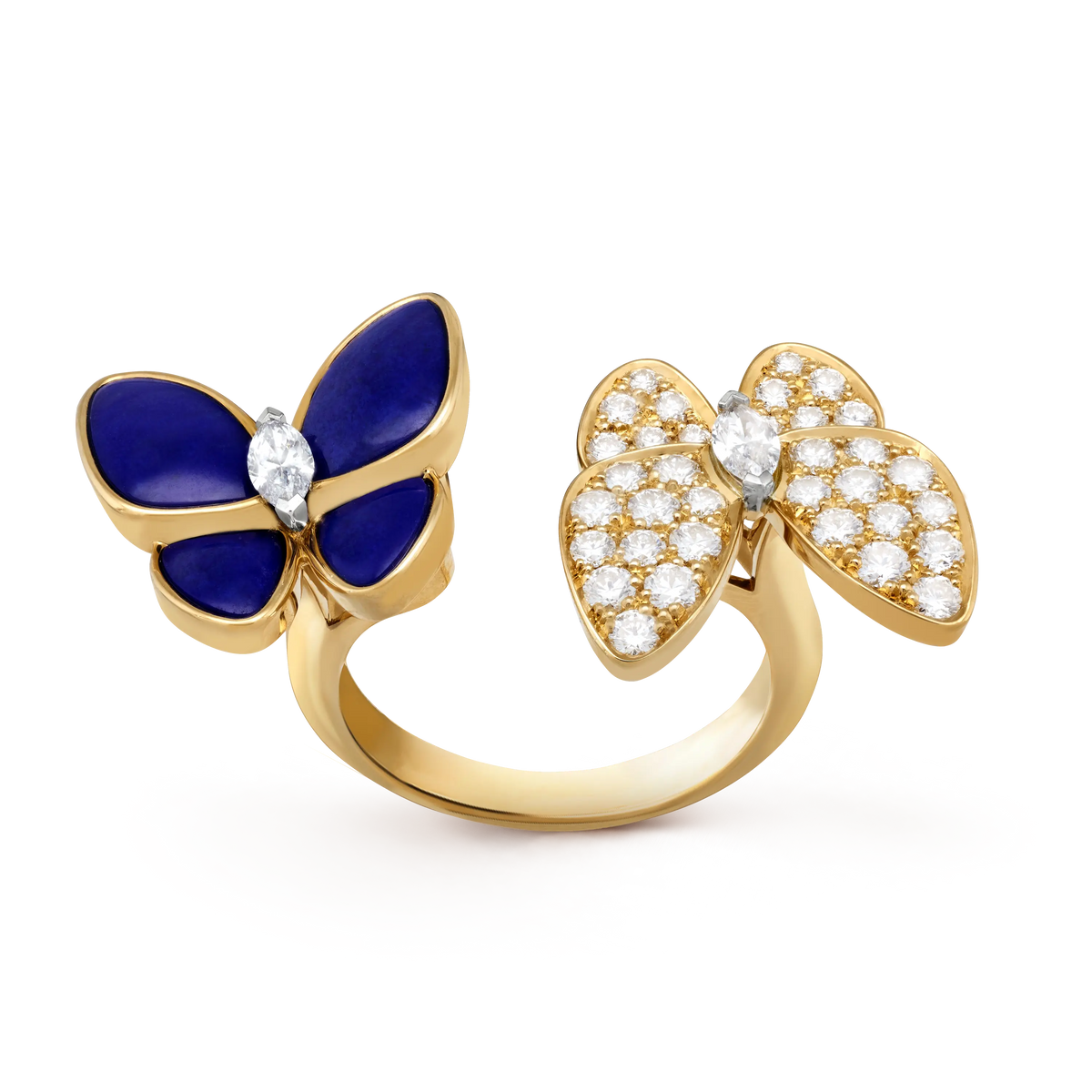 Van Cleef & Arpels Two Butterfly Collection Double Butterfly Ring
