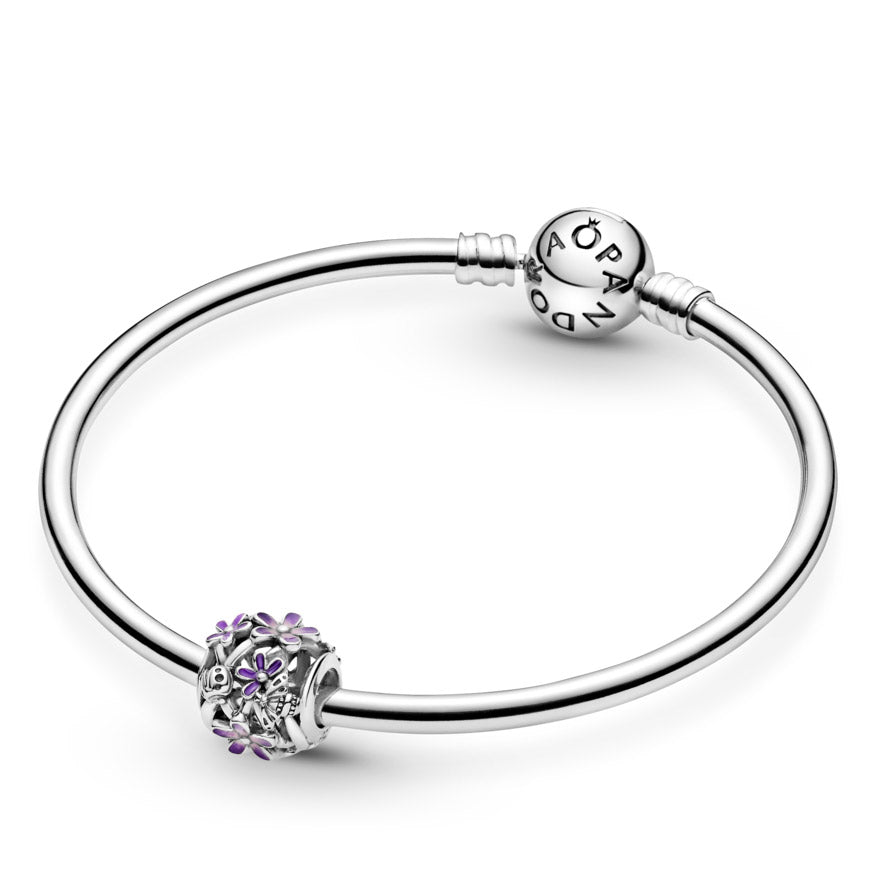 Pandora Openwork Purple Daisy Charm
