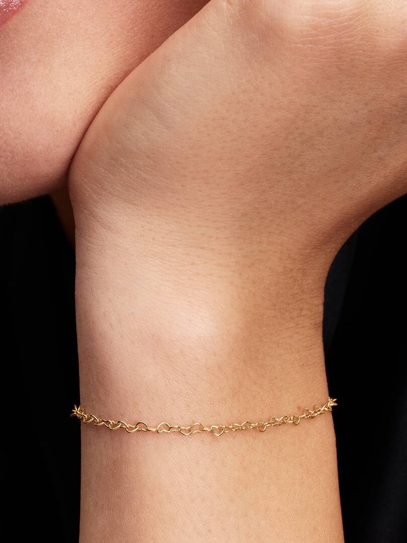 Pandora Era Linked Hearts Chain Bracelet