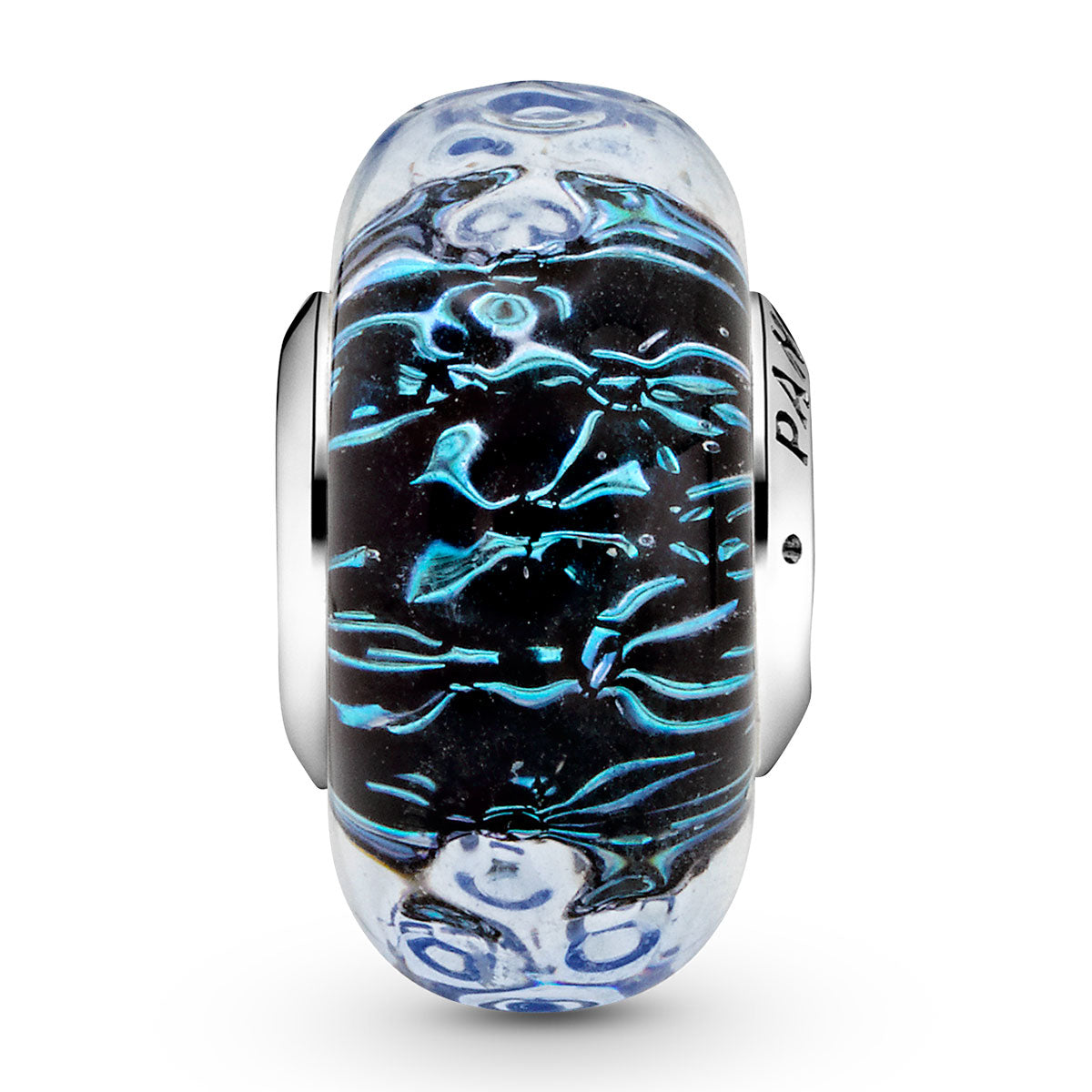Pandora Wavy Dark Blue Murano Glass Ocean Charm