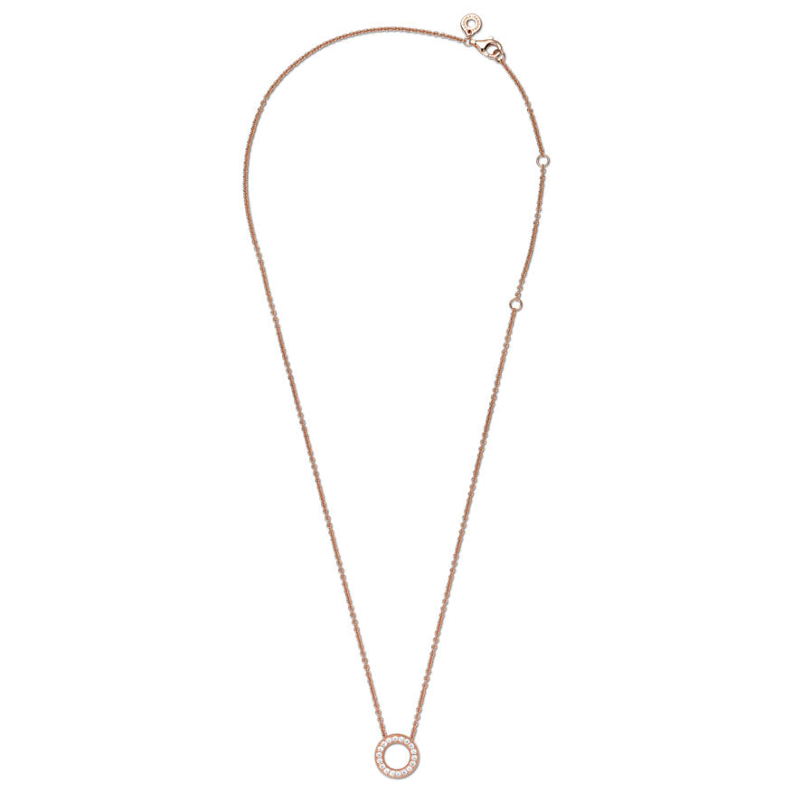 Pandora Logo Pavé Circle Collier Necklace