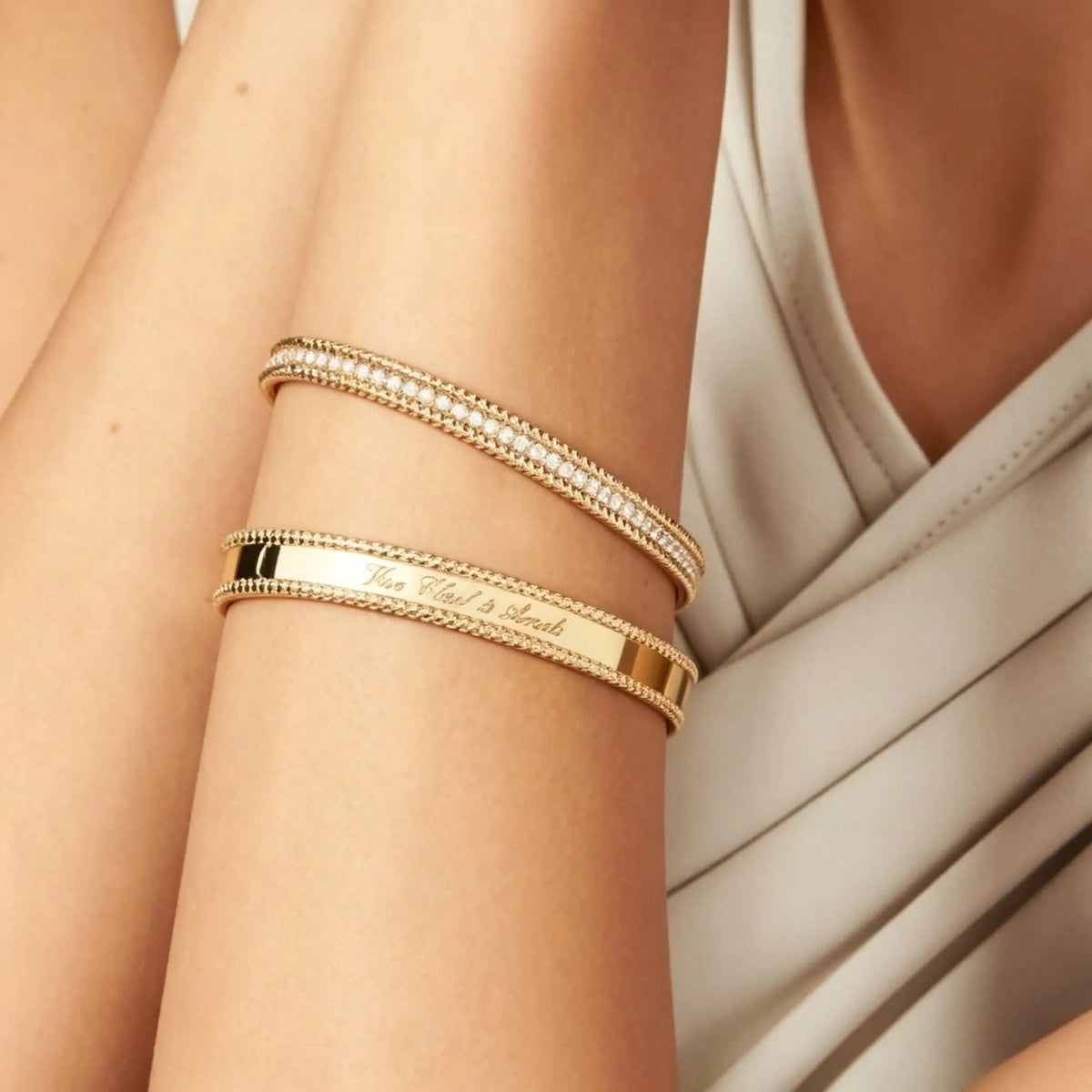 Van Cleef & Arpels Perlée Signature Collection Bracelet with Beaded Trim