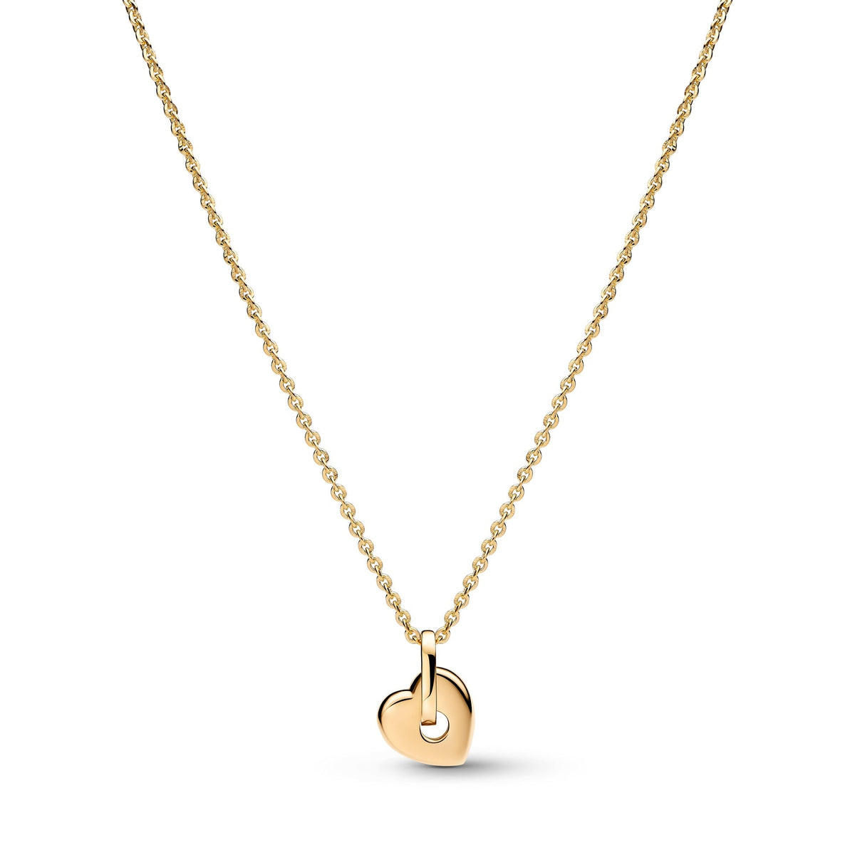 Pandora Talisman 14k Gold Lab-grown Diamond Pavé Heart Pendant Necklace