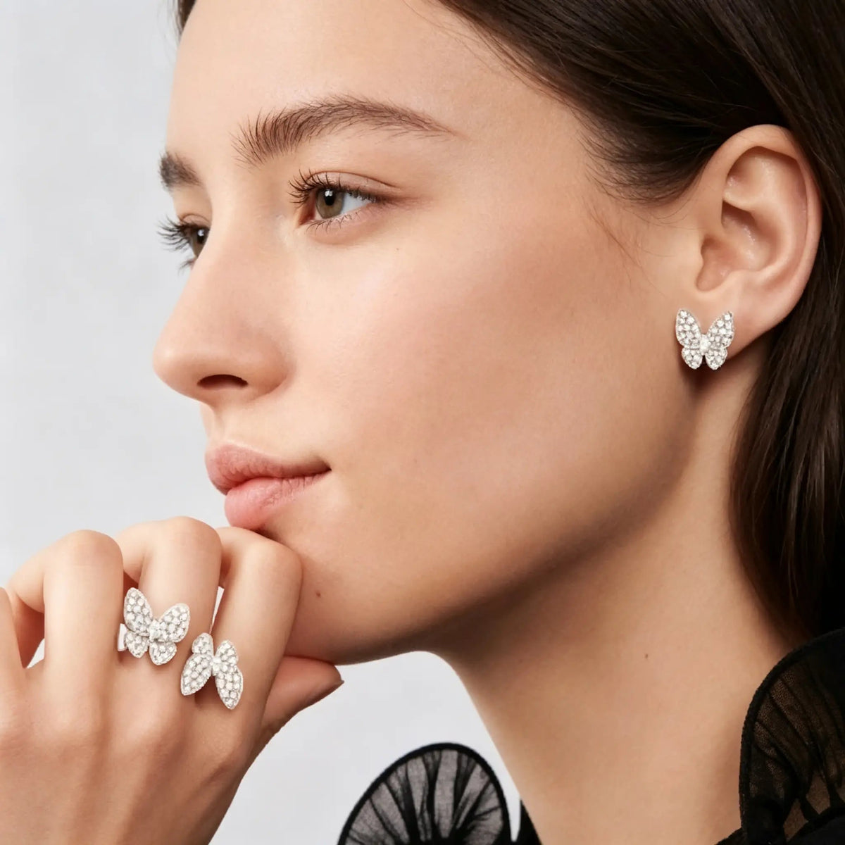Van Cleef & Arpels Two Butterfly collection butterfly earrings