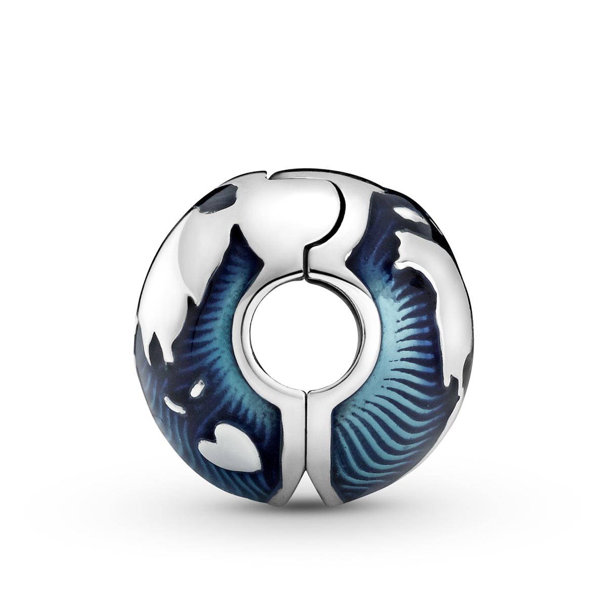Pandora Blue Globe Clip Charm