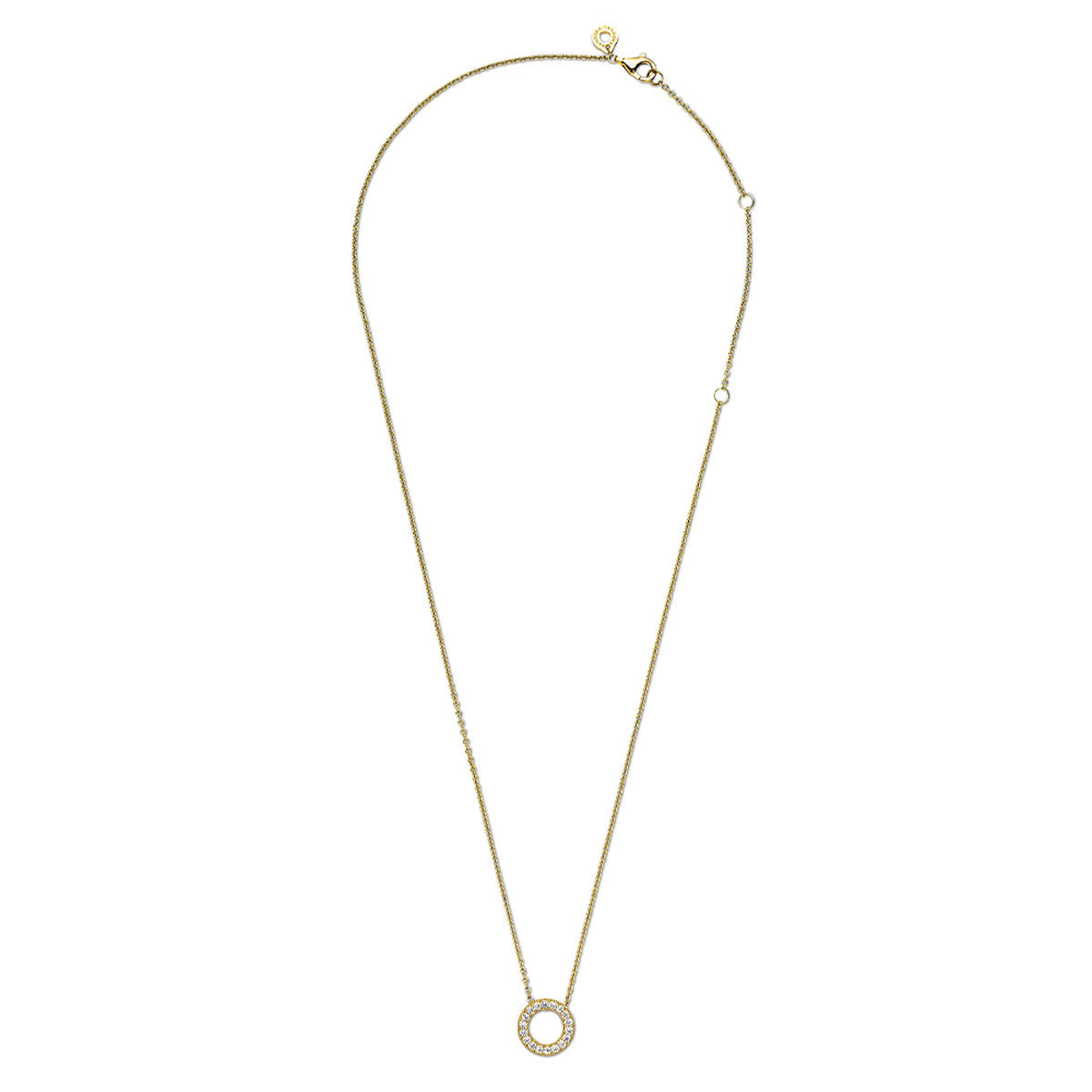 Pandora Logo Pavé Circle Collier Necklace