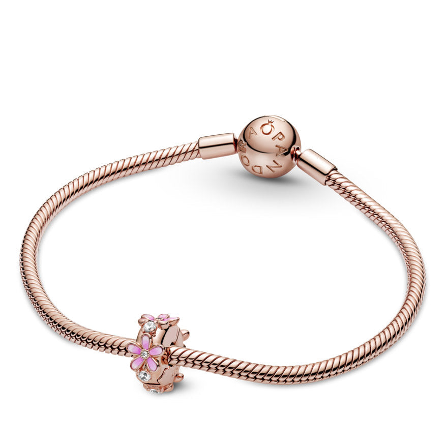 Pandora Pink Daisy Spacer Clip Charm