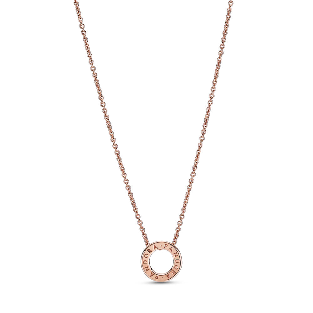 Pandora Logo Pavé Circle Collier Necklace