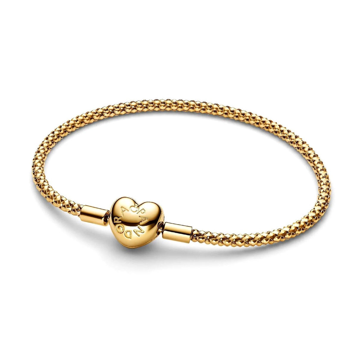 Pandora Heart Clasp Studded Chain Bracelet