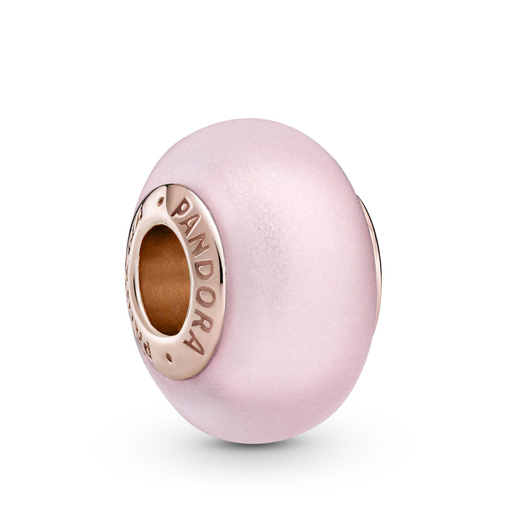 Pandora Matte Pink Murano Glass Charm
