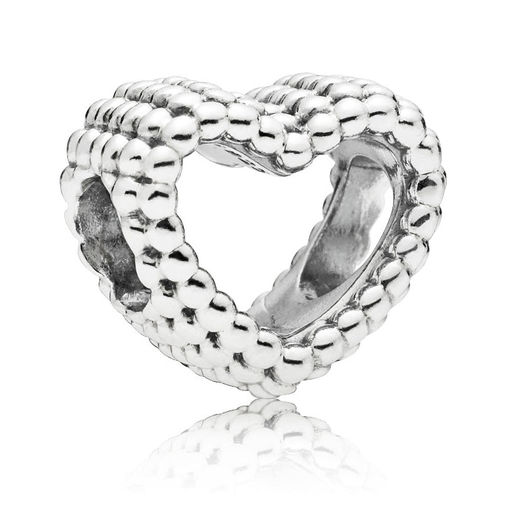 Pandora Beaded Heart Charm