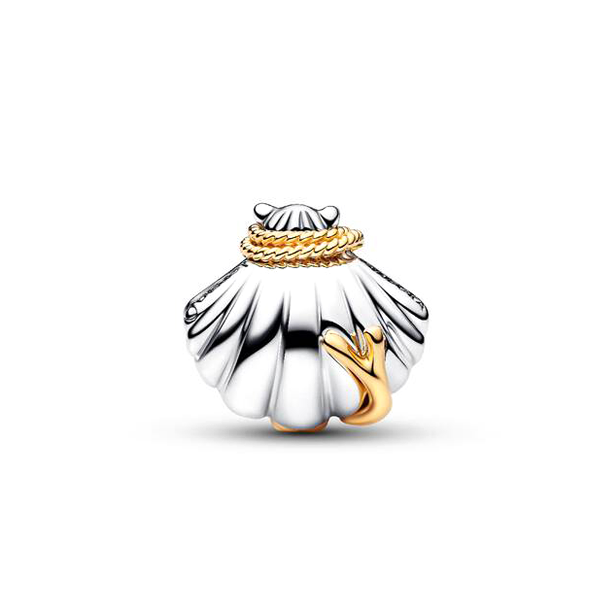 Pandora Disney Princesses Ariel Shell Lab-Grown Diamond Two-Tone Charm