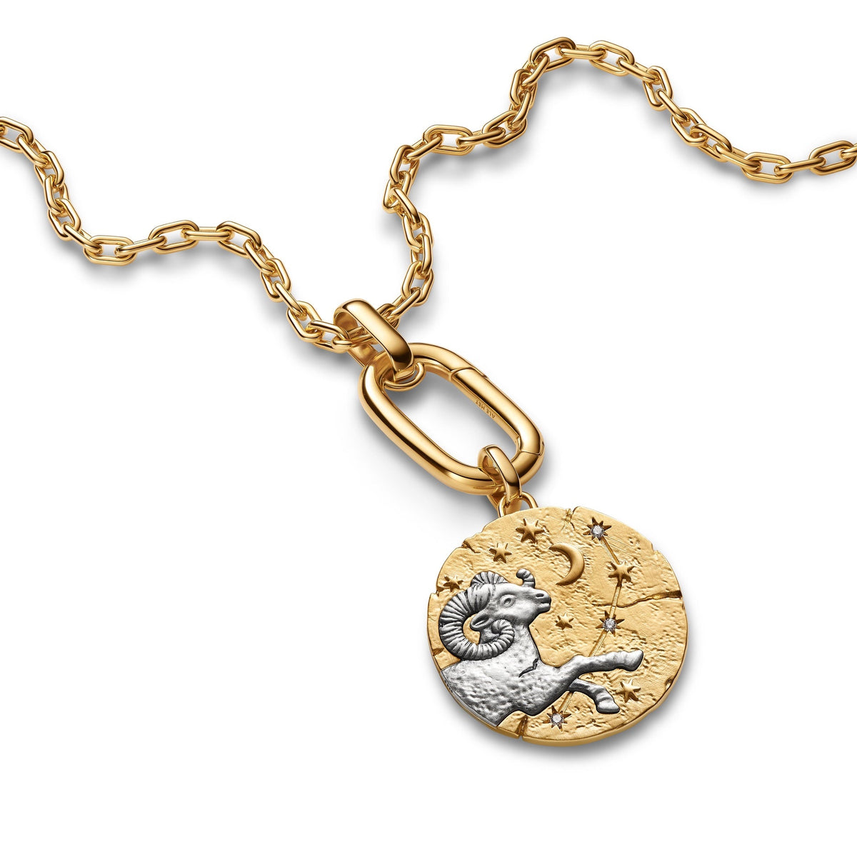 Pandora Aries Zodiac Oversized Medallion Charm