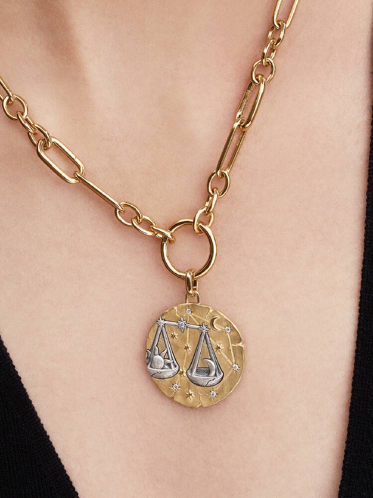 Pandora Libra Zodiac Oversized Medallion Charm