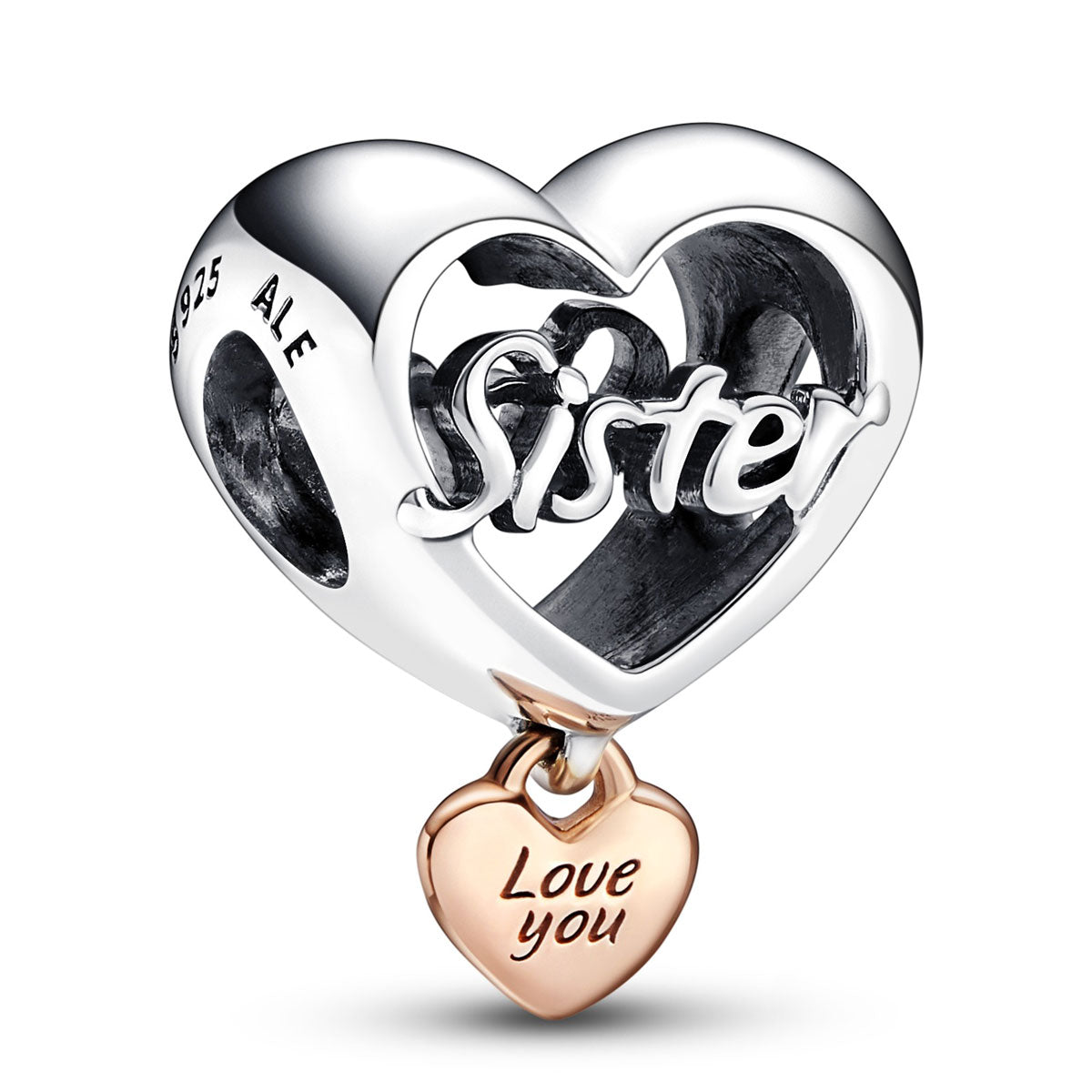 Pandora Love You Sister Heart Charm