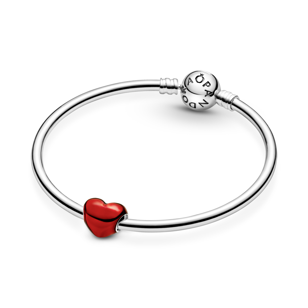 Pandora Metallic Red Heart Charm