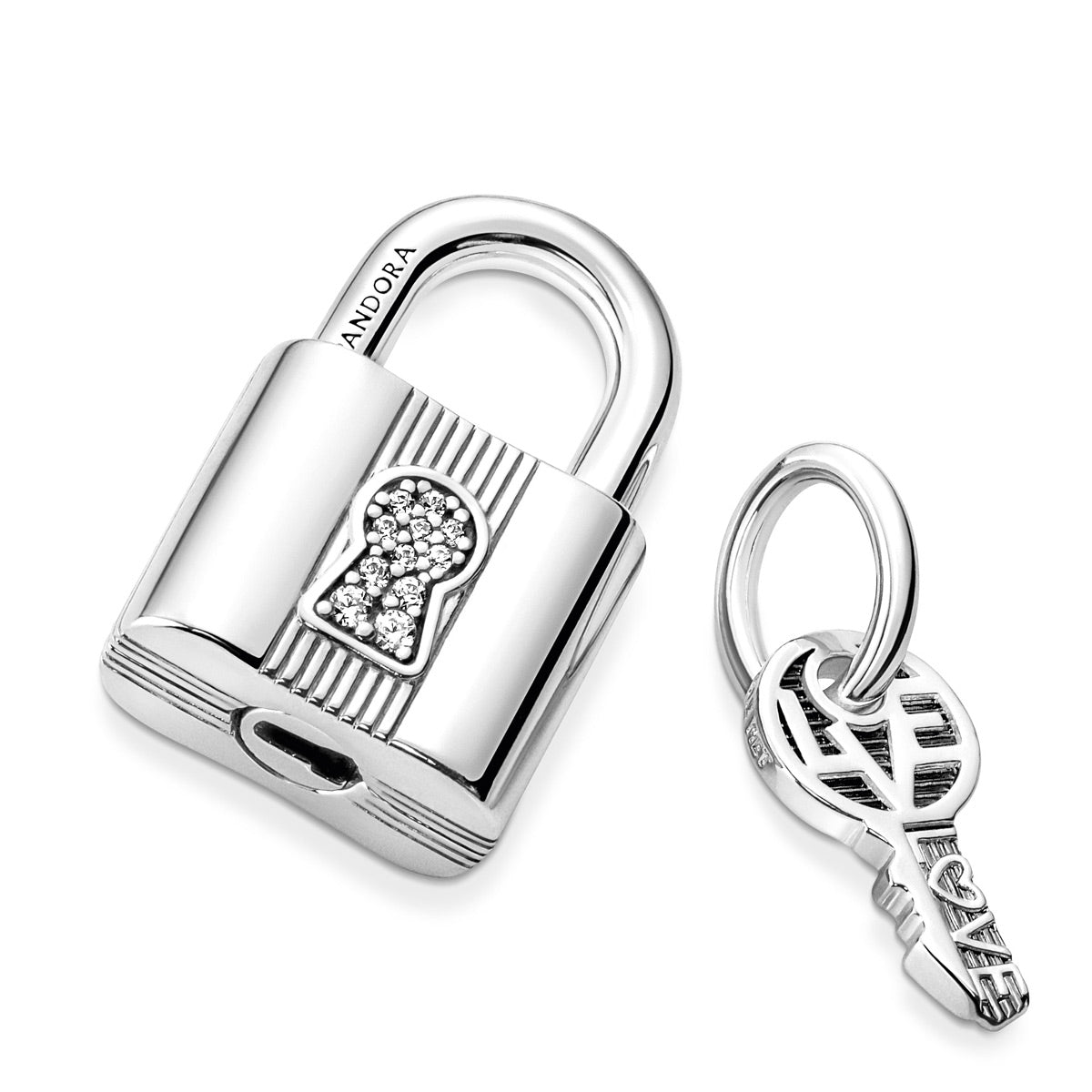 Pandora Padlock & Key Dangle Charm