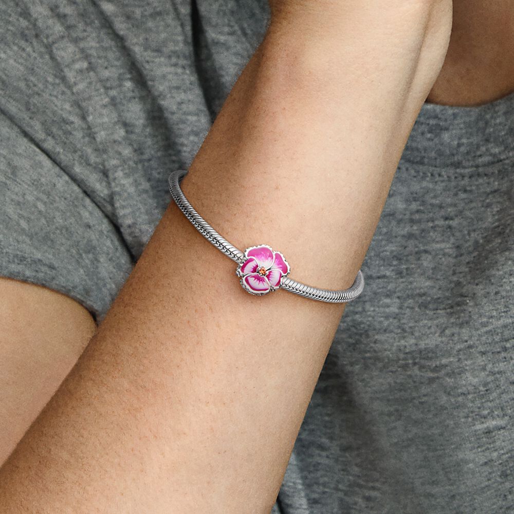 Pandora Pansy Flower Charm