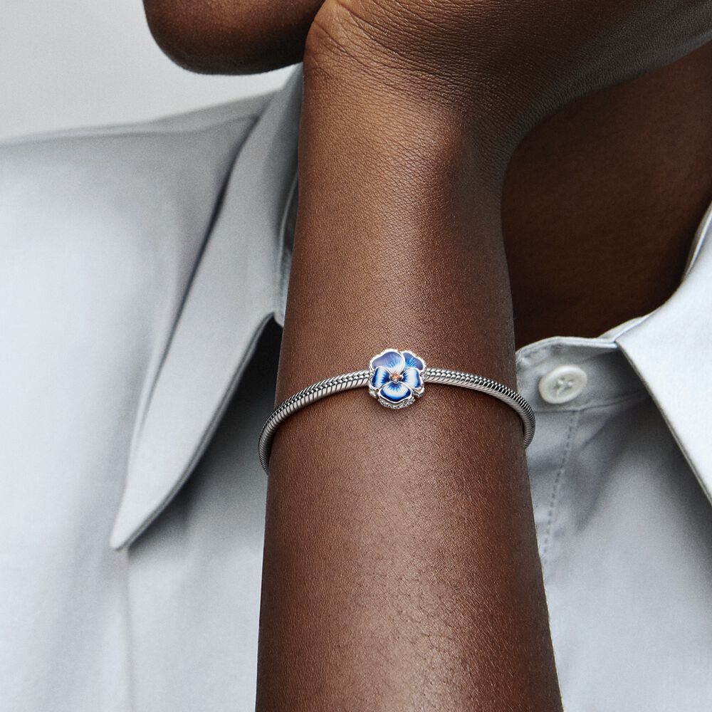 Pandora Pansy Flower Charm