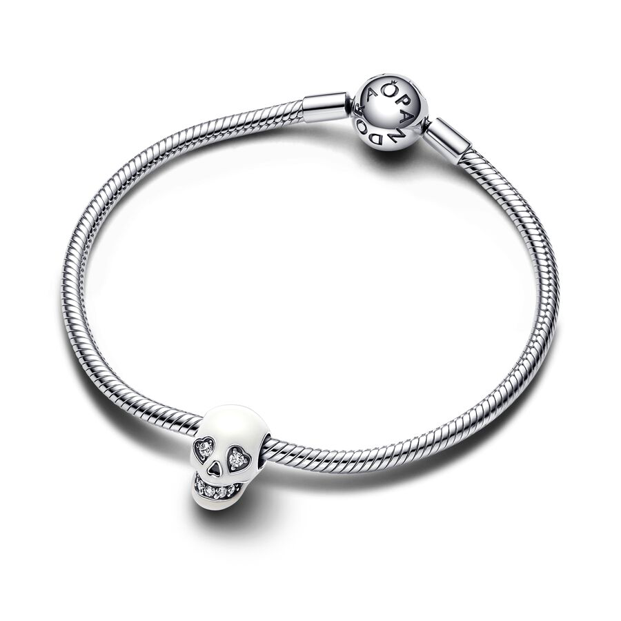 Glow-in-the-dark Sparkling Skull Charm