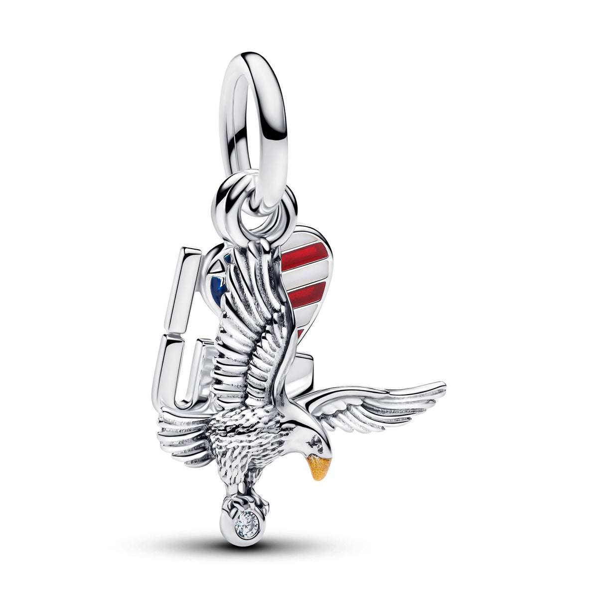 Pandora I Love USA Double Dangle