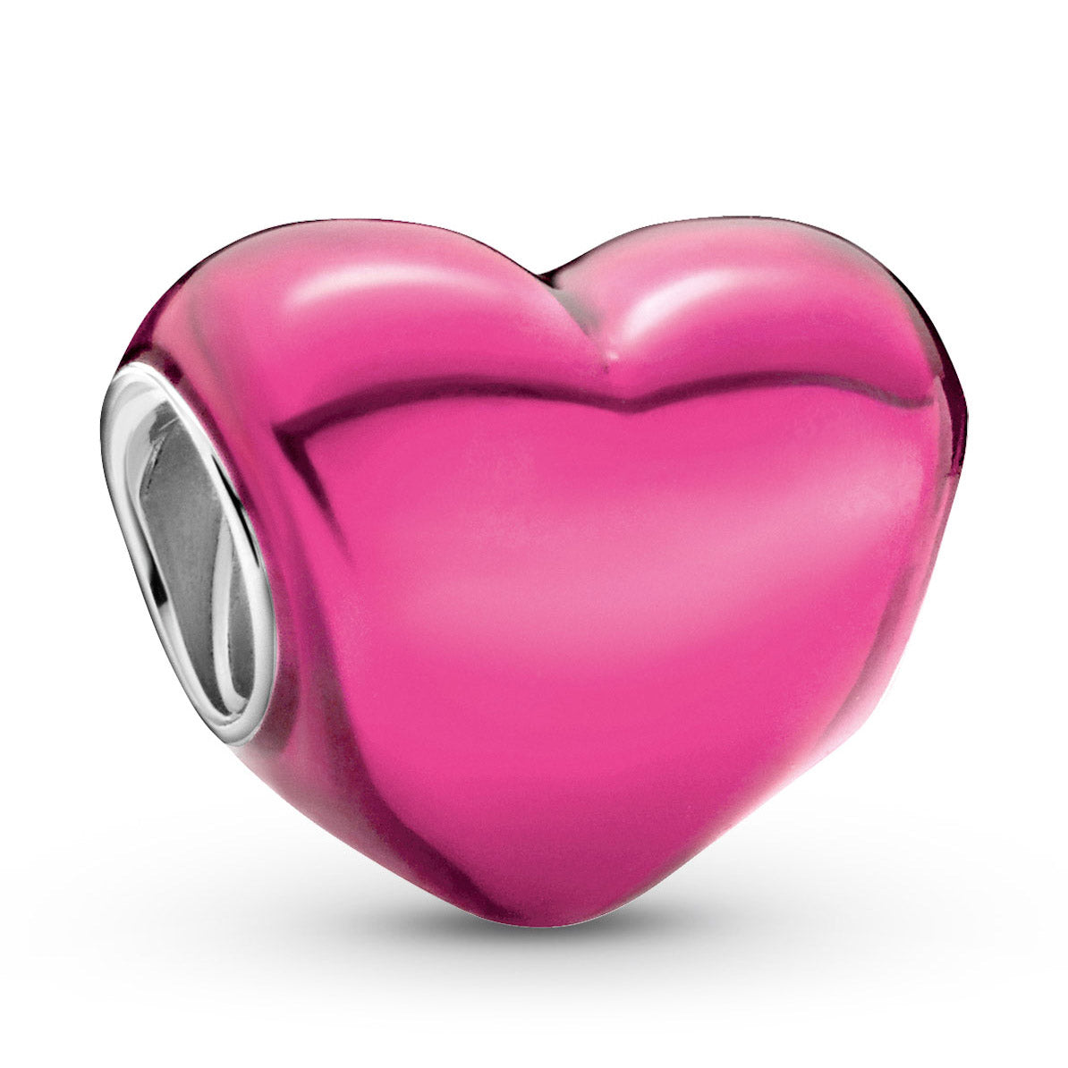 Pandora Metallic Pink Heart Charm