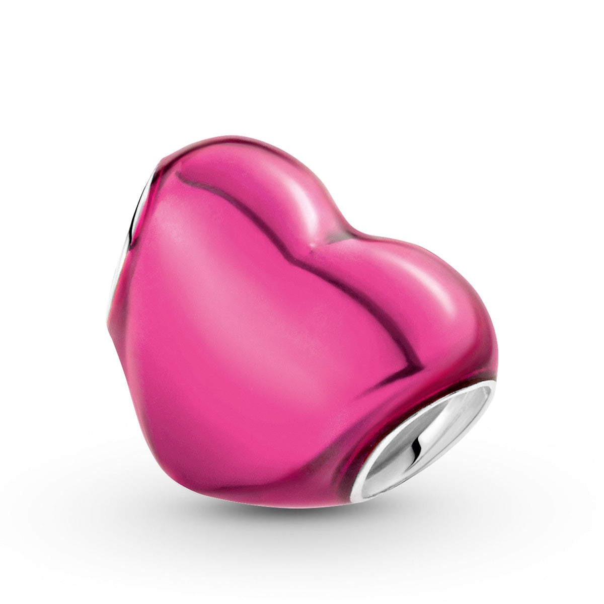 Pandora Metallic Pink Heart Charm