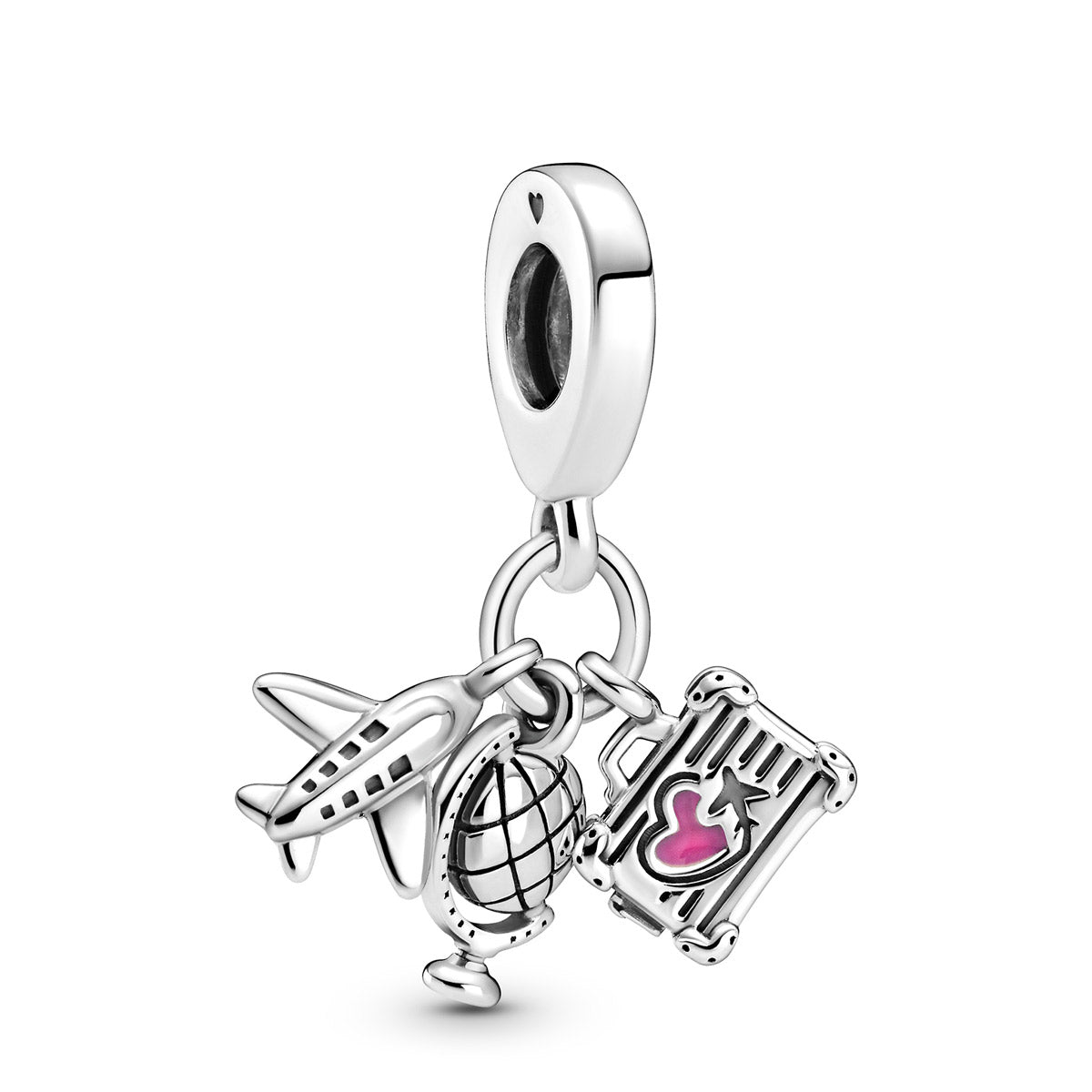 Pandora Airplane, Globe & Suitcase Dangle Charm