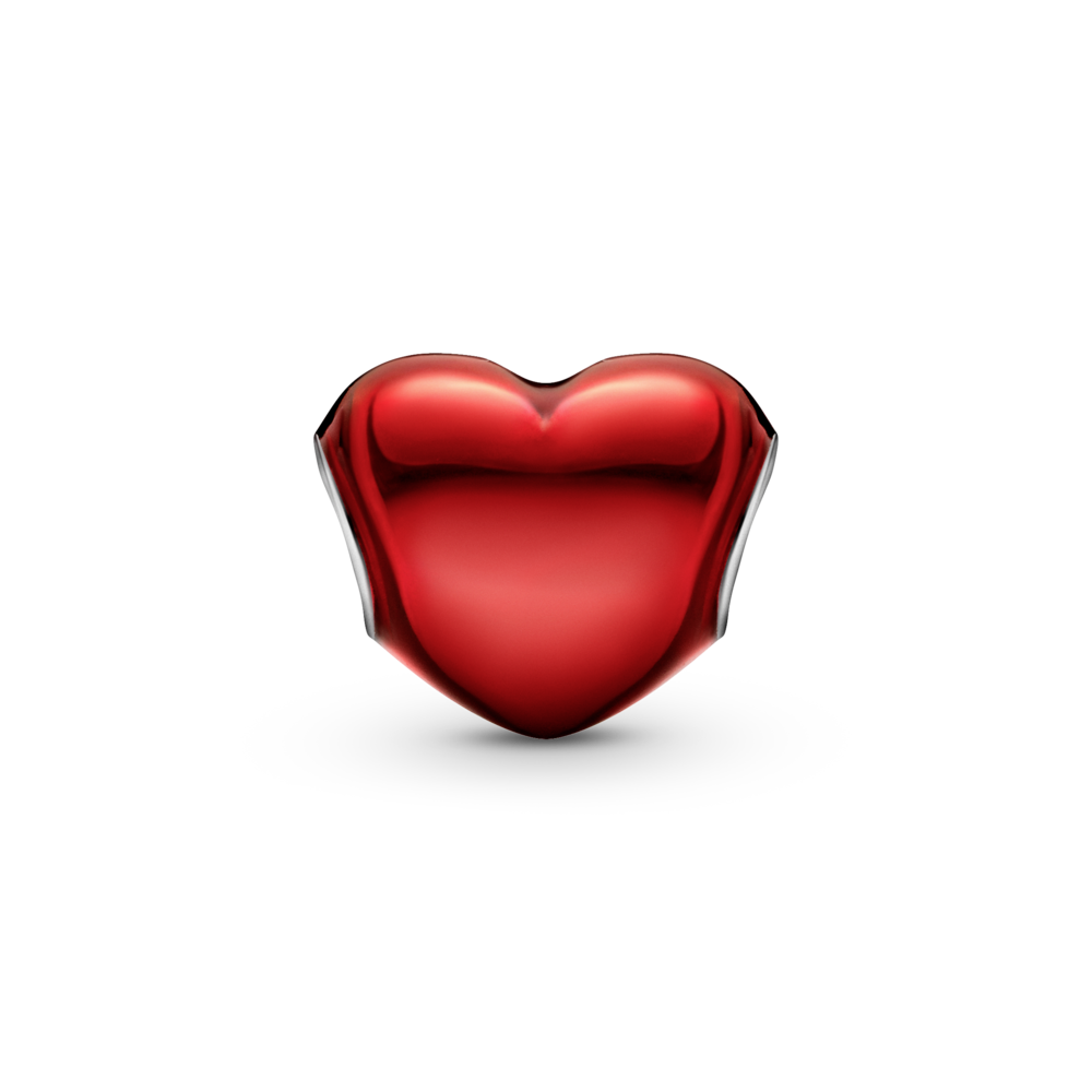 Pandora Metallic Red Heart Charm
