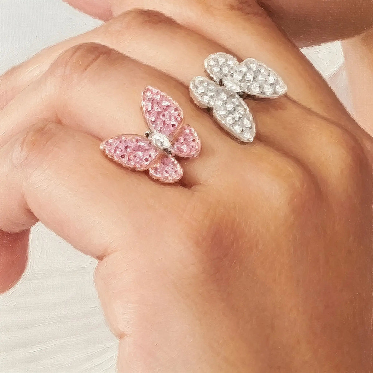 Van Cleef & Arpels Two Butterfly Collection Double Butterfly Ring