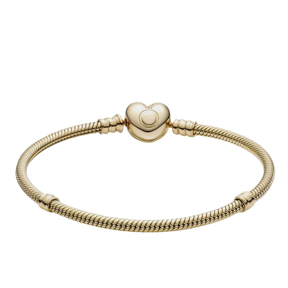 Moments Heart Clasp Snake Chain Bracelet