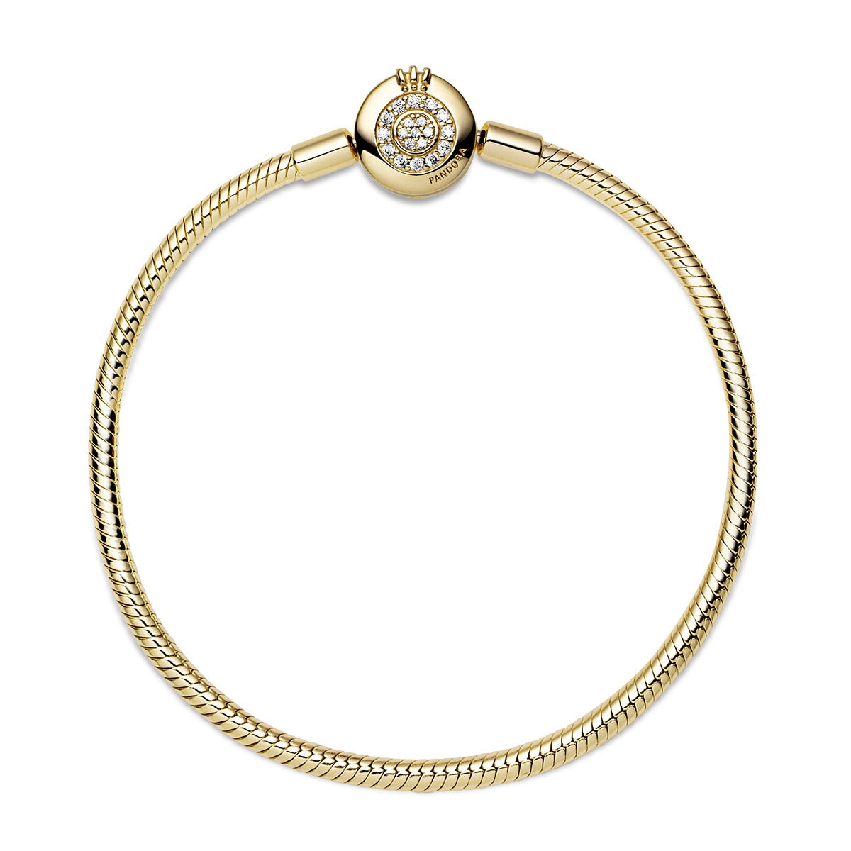 Pandora Moments Sparkling Crown O Snake Chain Bracelet