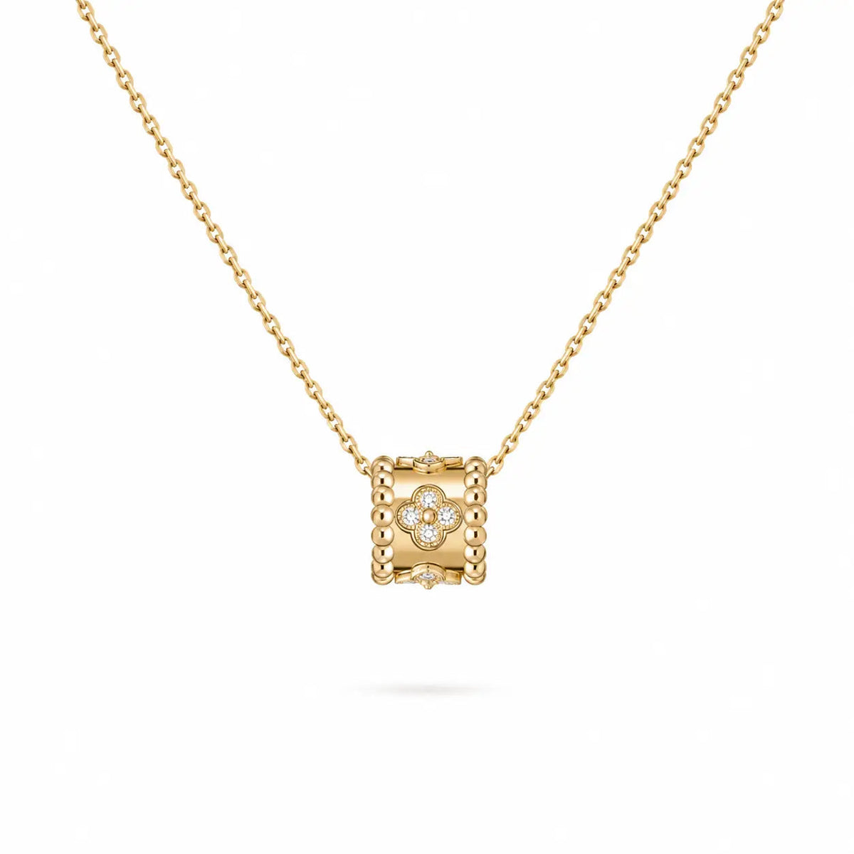 Van Cleef & Arpels Perlée collection clover motif pendant