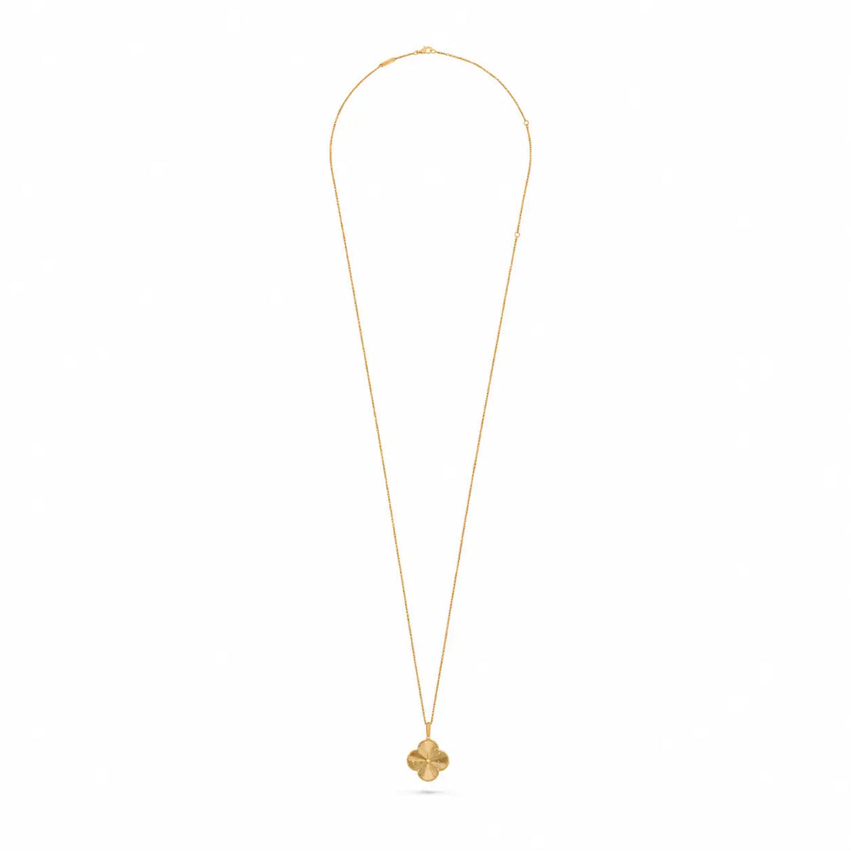 Van Cleef & Arpels Alhambra long necklace, guilloché motif, single motif