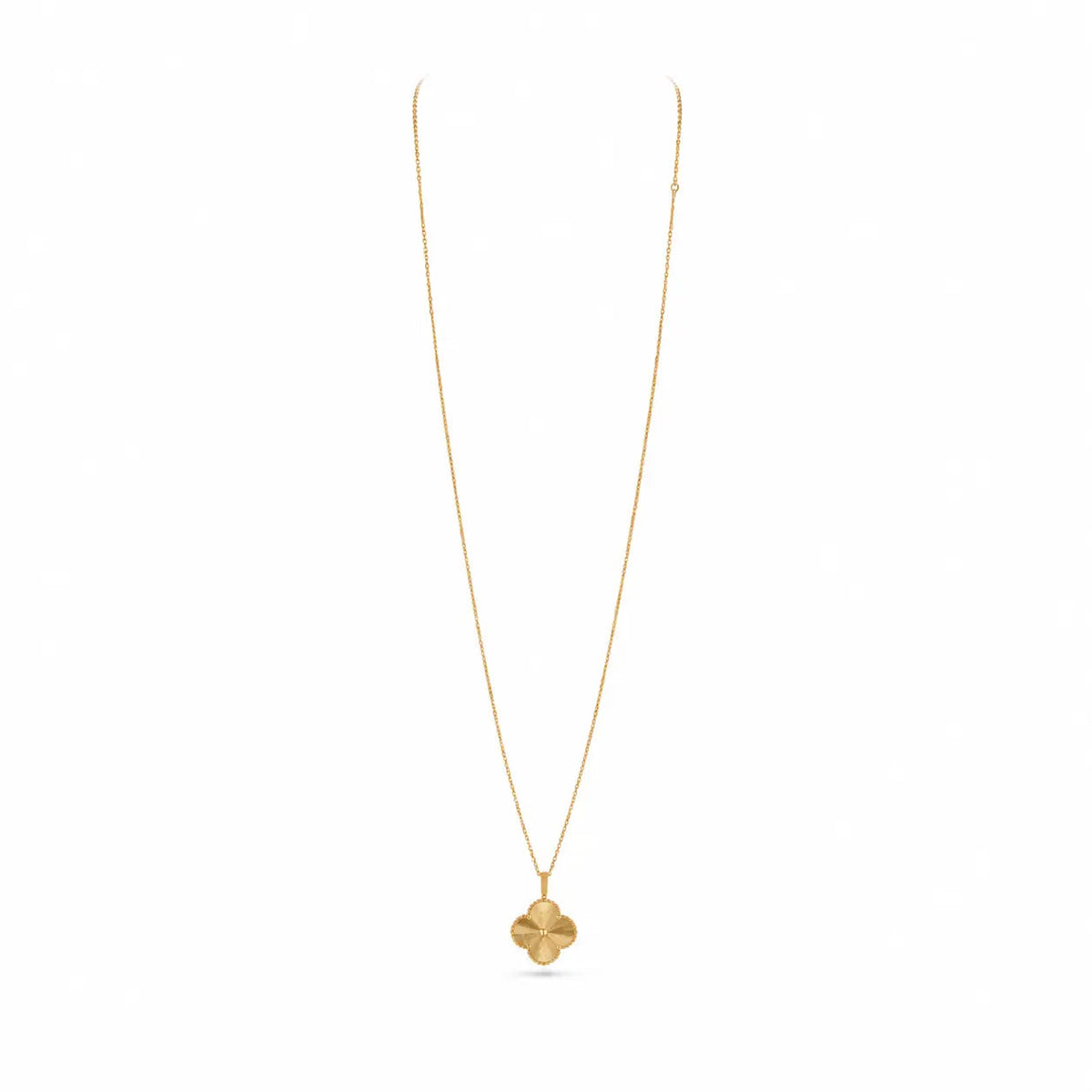 Van Cleef & Arpels Alhambra long necklace, guilloché motif, single motif