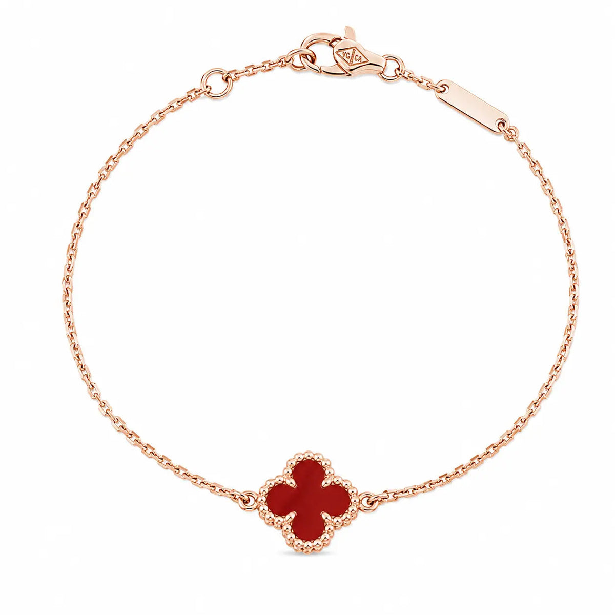 Van Cleef & Arpels Sweet Alhambra carnelian bracelet