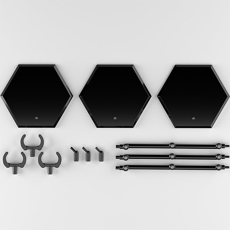 The Simple Stand x3 Black (for Figures & Models) Hex Type