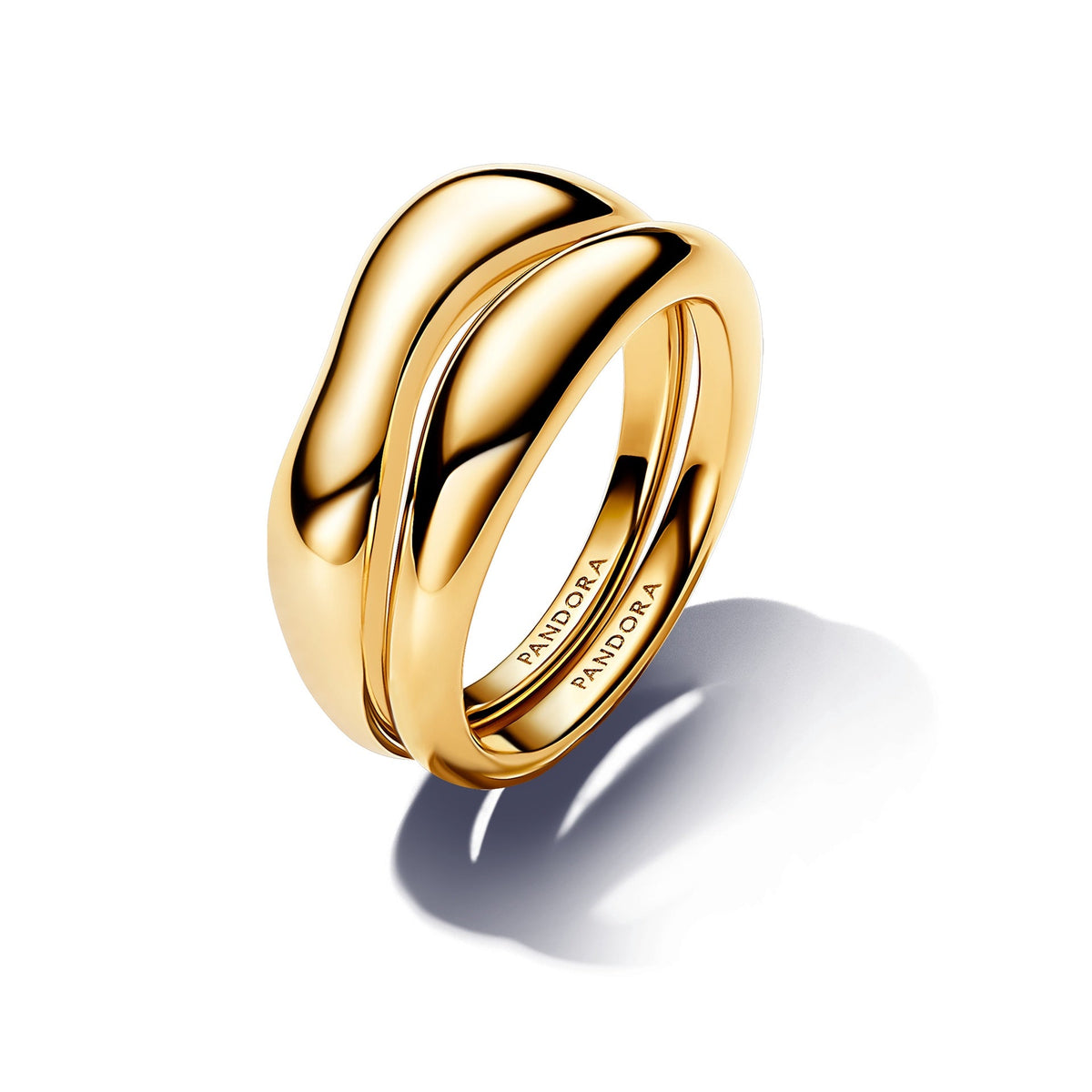Pandora Organically Shaped Stacking Rings