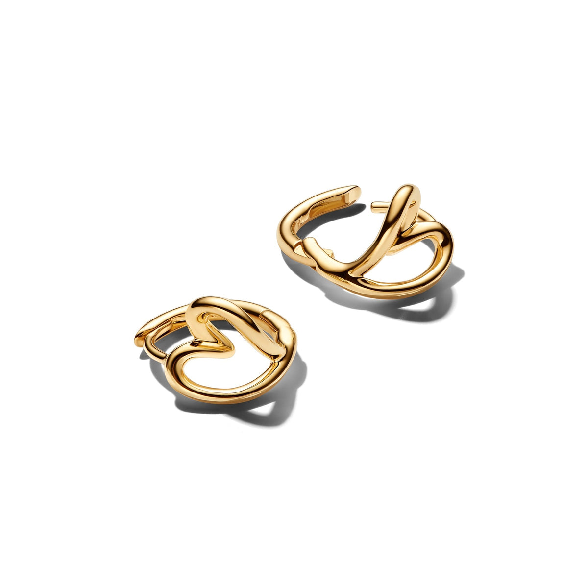 Pandora Organically Shaped Heart Small Hoop Earrings