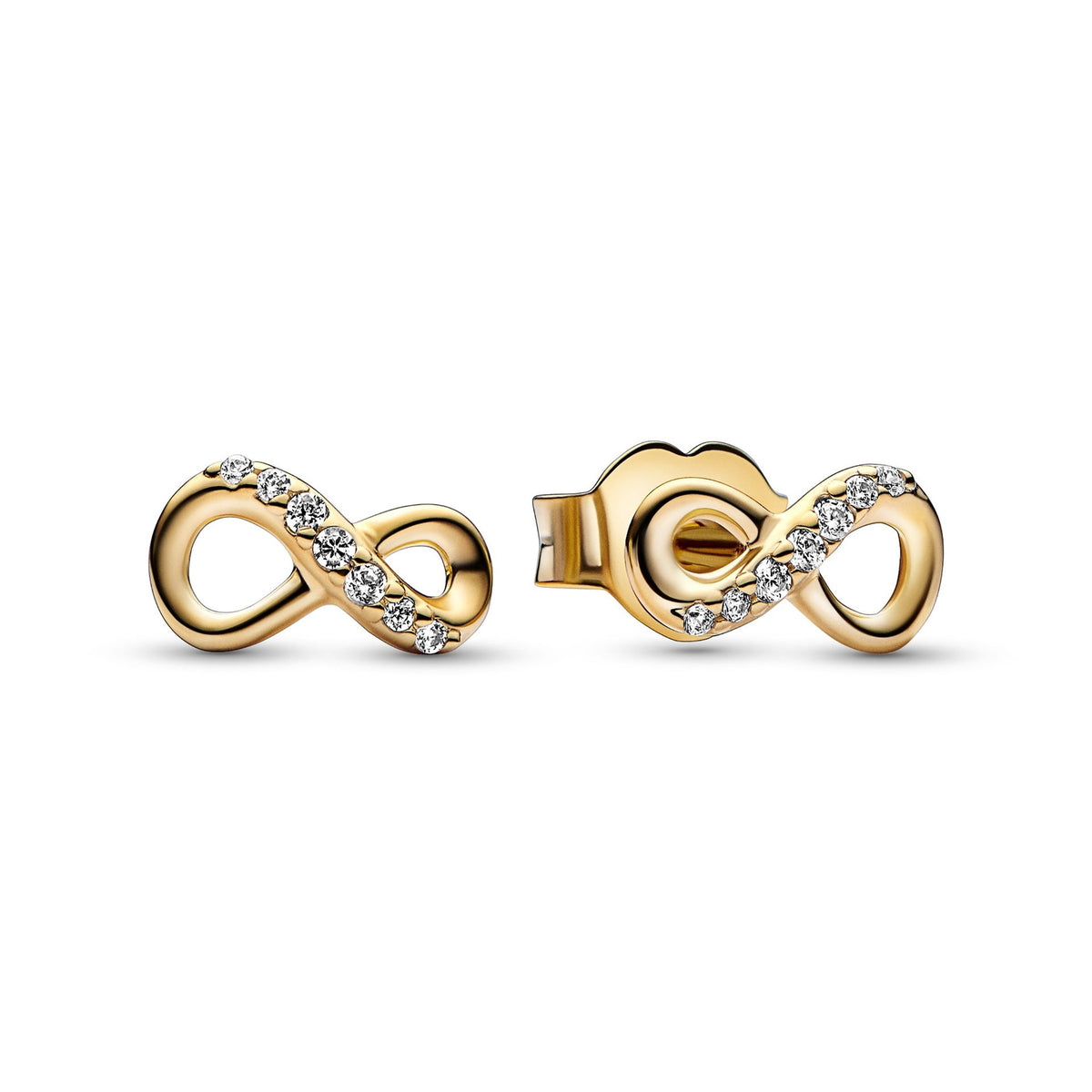 Sparkling Infinity Stud Earrings