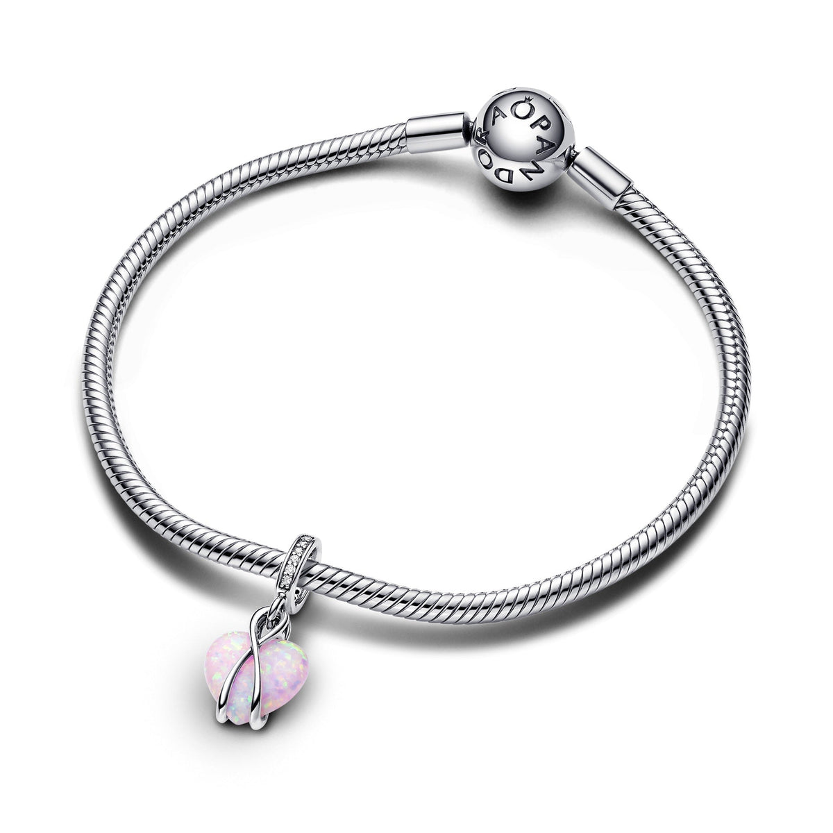 Pandora Mom Opalescent Heart Dangle Charm