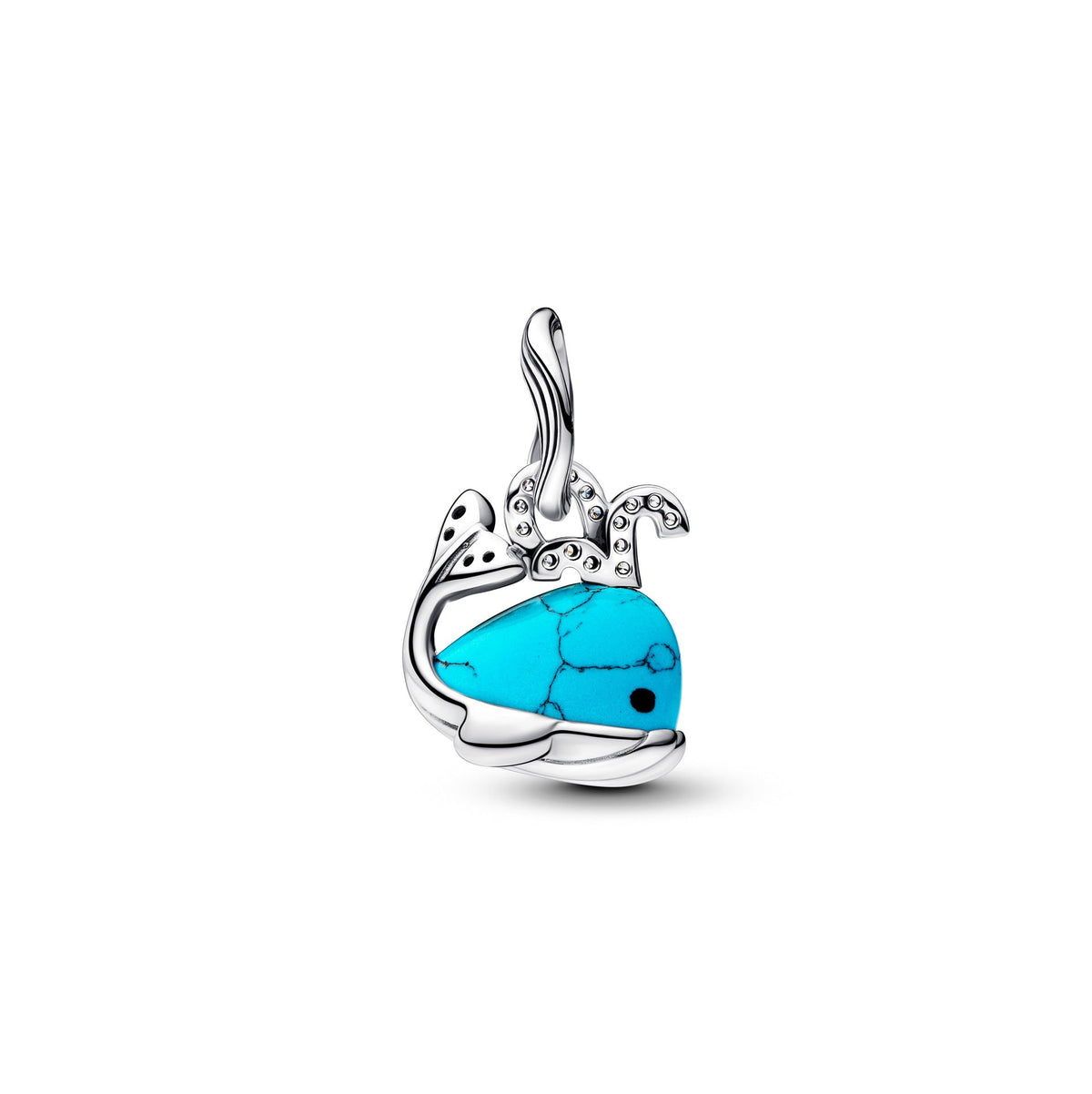 Pandora Turquoise-colored Whale Dangle Charm